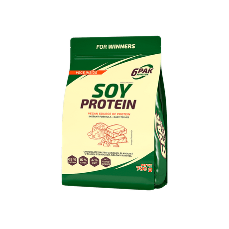 6PAK Soy Protein, Chocolate Salted Caramel Flavour - 700 g