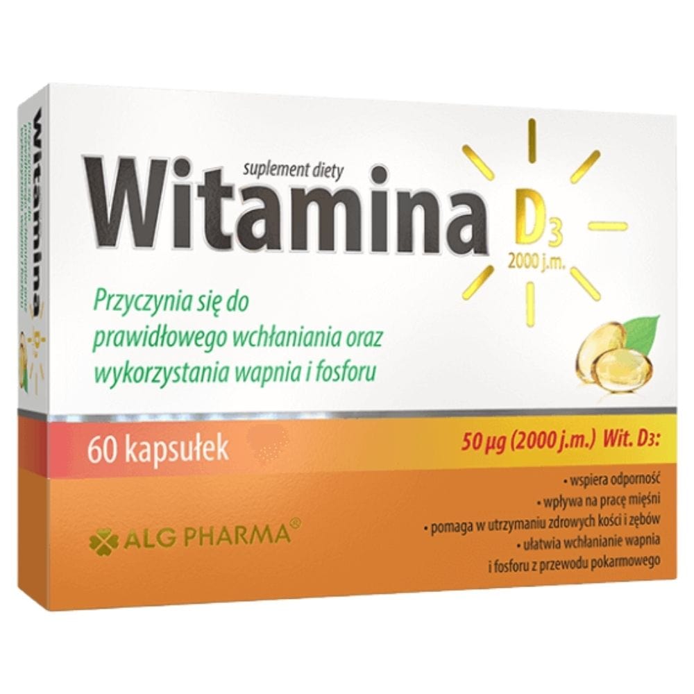 ALG Pharma Vitamin D3 2000 IU - 60 Capsules