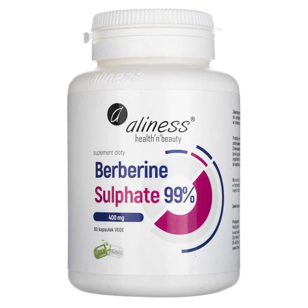 Complément Alimentaire Aliness Berberine Sulphate 99% - 400 Mg, 60 Capsules, Neuf Sous Blister