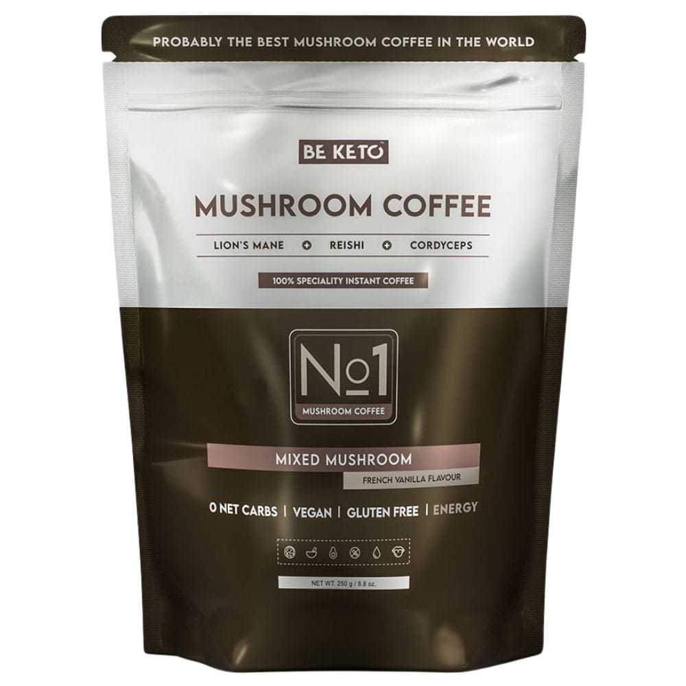 BeKeto Instant Coffee Mushroom, French Vanilla - 250 g