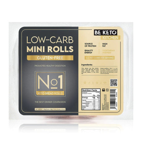 BeKeto Keto Bread Rolls, Low-Carb Mini Rolls - 100 g