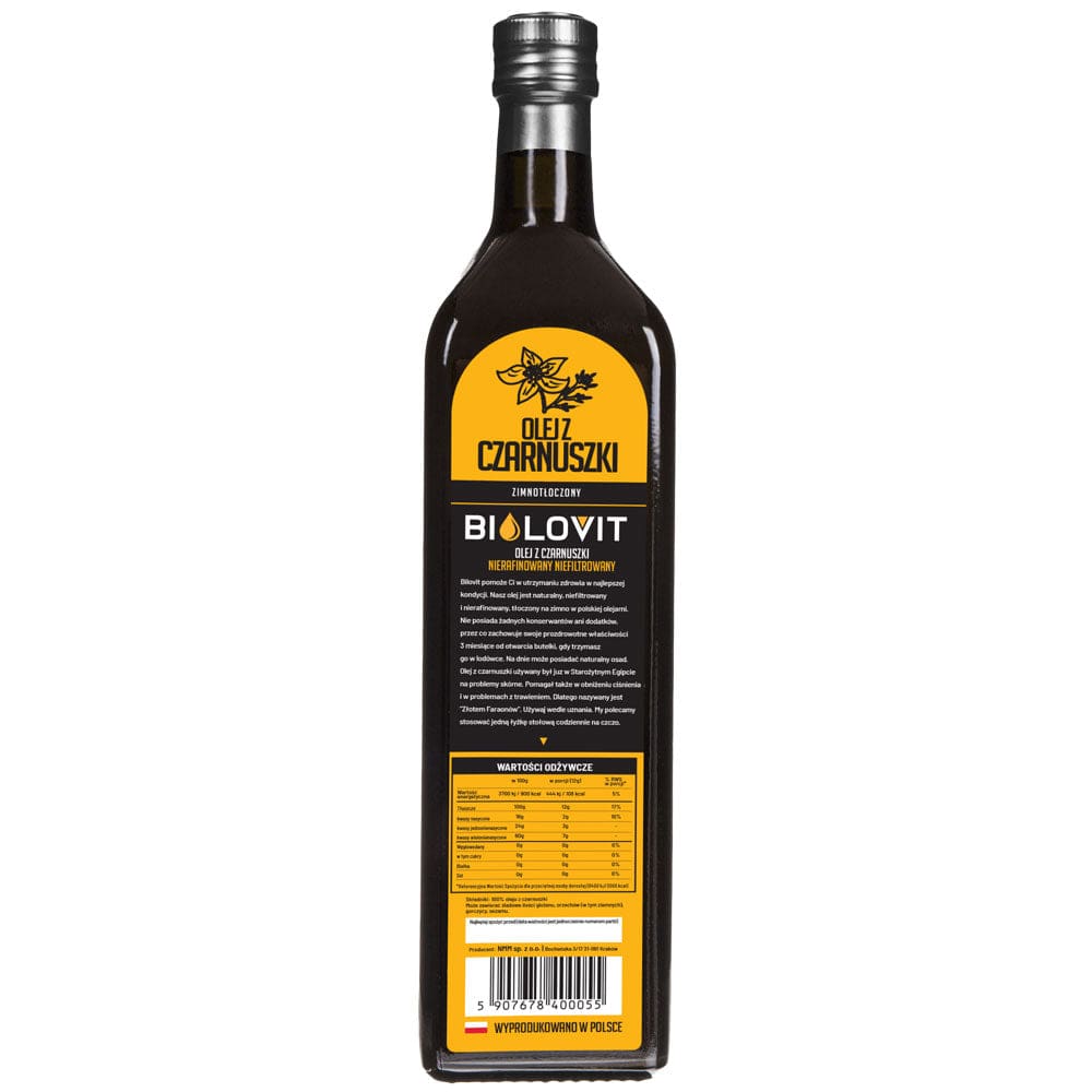 Bilovit Black Cumin Oil Cold Pressed - 1000 ml