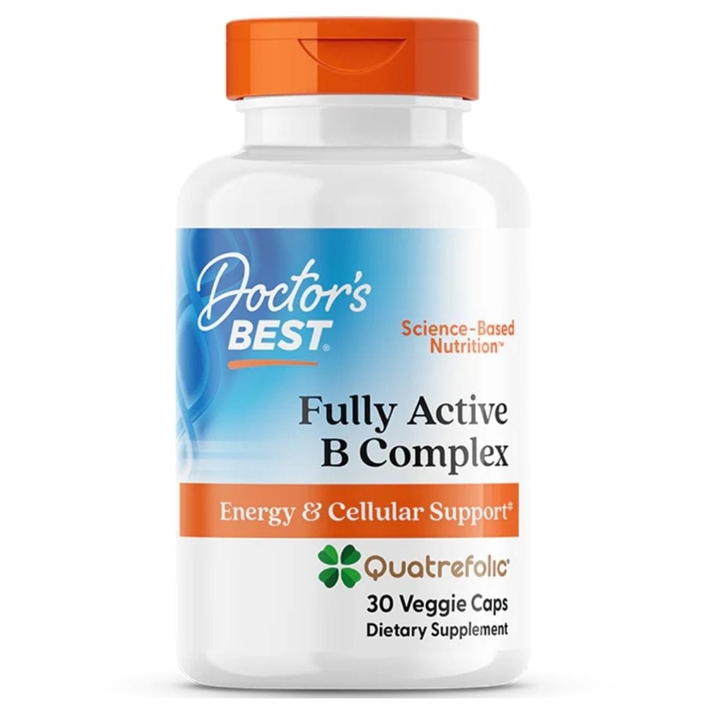 Doctor's Best Fully Active B Complex with Quatrefolic - 30 Veg Capsules