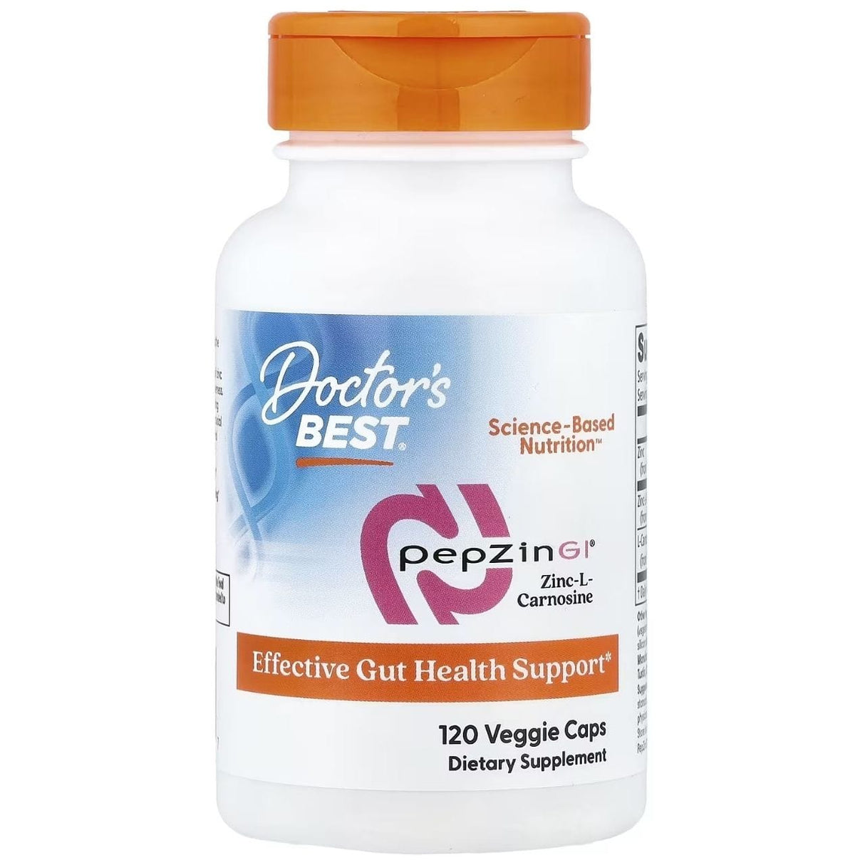 Doctor's Best PepZin GI, Zinc-L-Carnosine Complex - 120 Veg Capsules