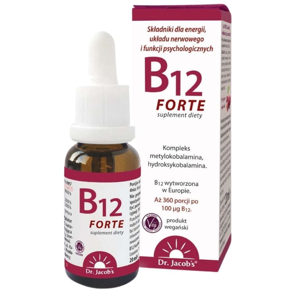 Vitamine B12 Forte Dr. Jacob's - 20 Ml - Complément Quotidien Haute Concentration