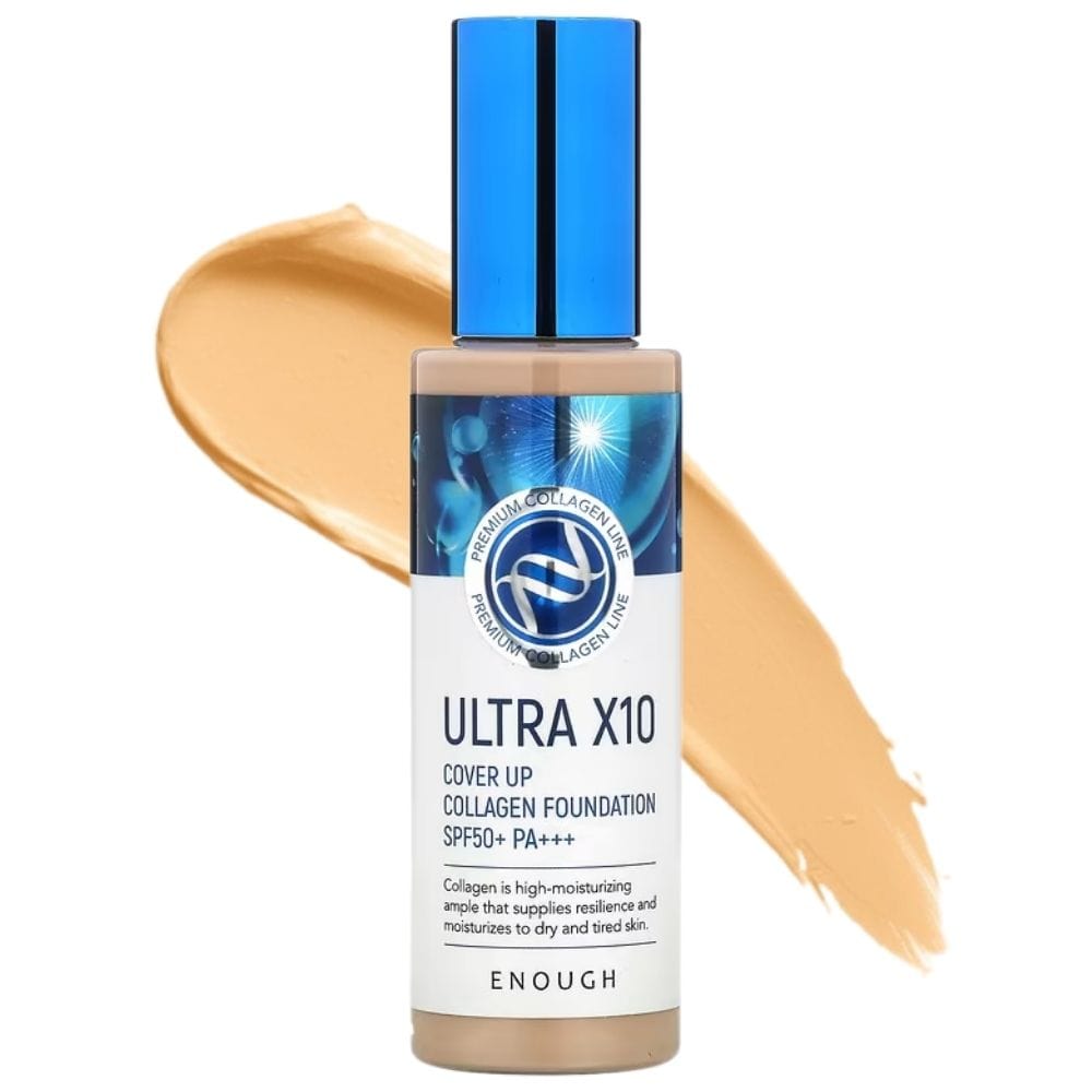 Enough Ultra X10 Cover Up Moisturising Foundation with SPF50+ Shade 23 - 100 g