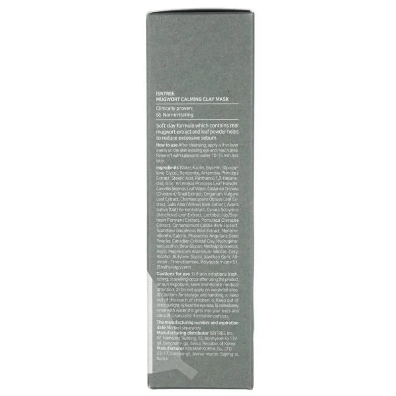 Isntree Real Mugwort Calming Clay Mask - 100 ml