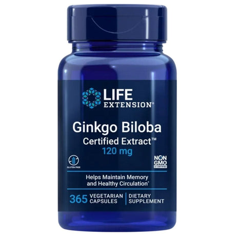 Life Extension Ginkgo Biloba Certified Extract™ 120 mg - 365 Capsules