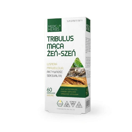 Medica Herbs Tribulus Maca Ginseng - 60 Capsules