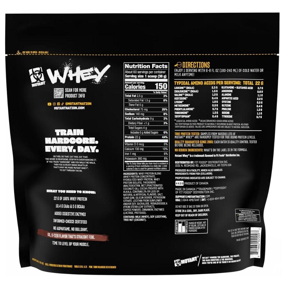 Mutant Whey, Triple Chocolate - 2270 g