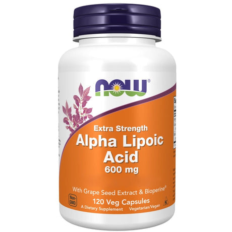 Now Foods Alpha Lipoic Acid, Extra Strength 600 mg - 120 Veg Capsules