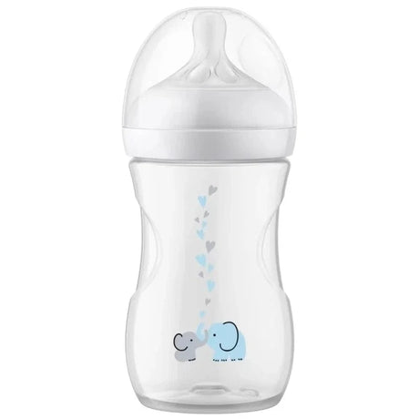 Philips Avent Responsive Natural Bottle with AirFree Anti-Colic Valve, Elephant - 260 ml