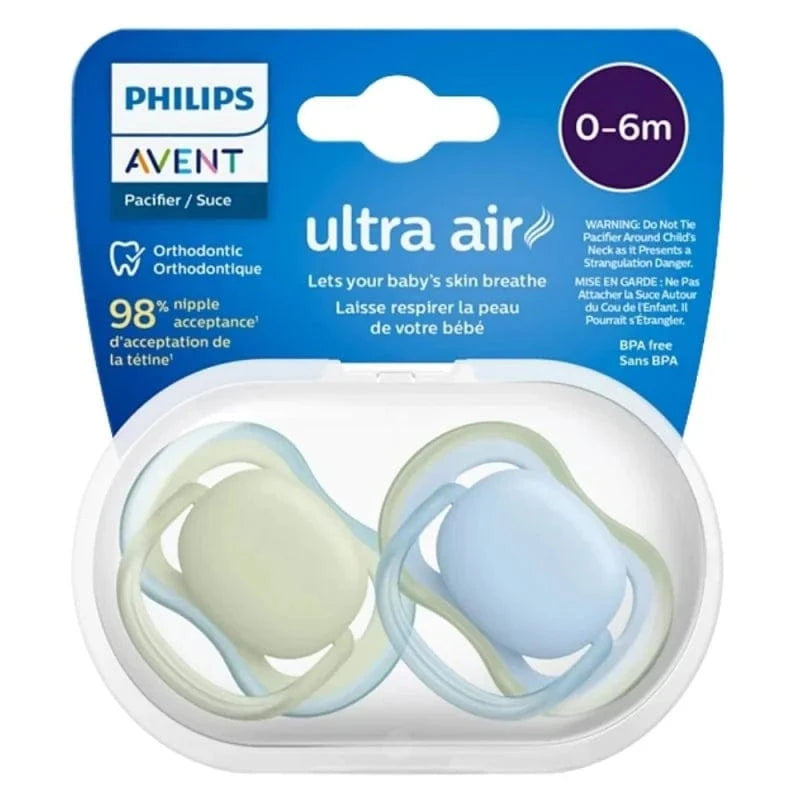 Philips Avent Ultra Air Pacifier, 0-6 Months, Boy - 2 Pieces
