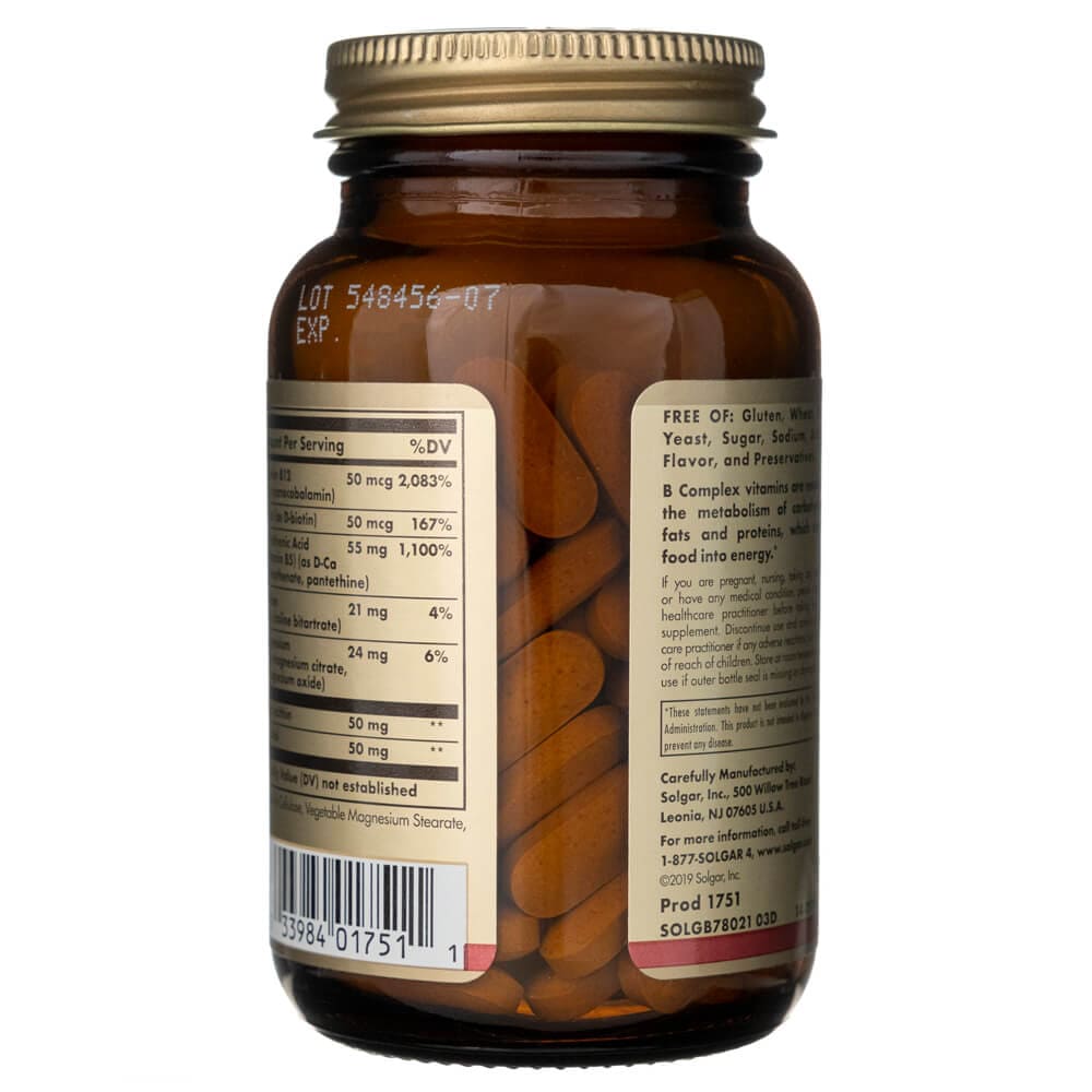 Solgar Megasorb B-Complex "50" - 100 Tablets