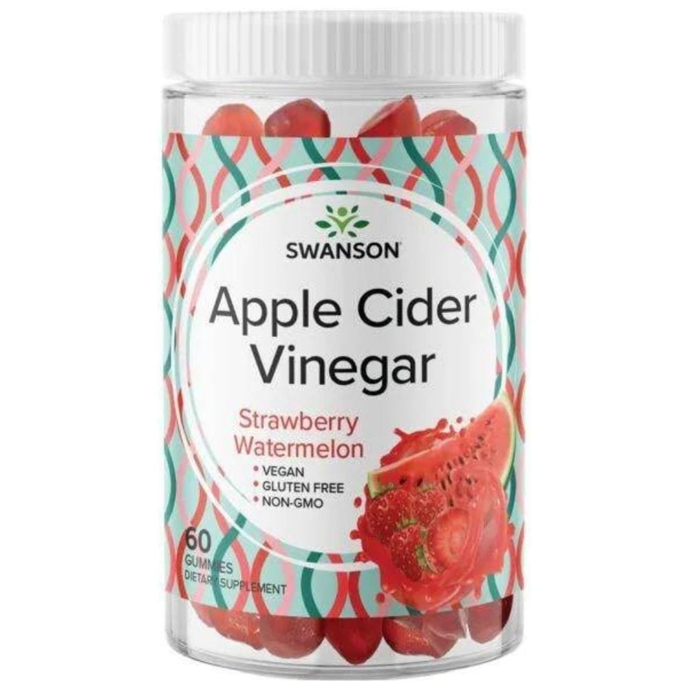 Swanson Apple Cider Vinegar Gummies, Strawberry-Watermelon - 60 Pieces