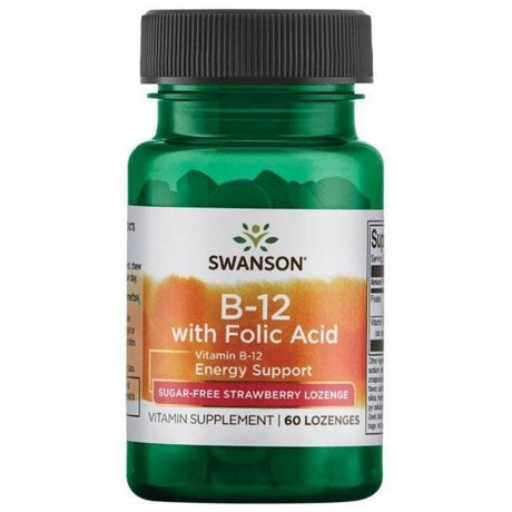 Swanson Vitamin B12 500 mcg Chewable, Strawberry - 60 Lozenges