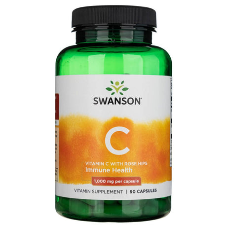 Swanson Vitamin C with Rose Hips 1000 mg - 90 Capsules