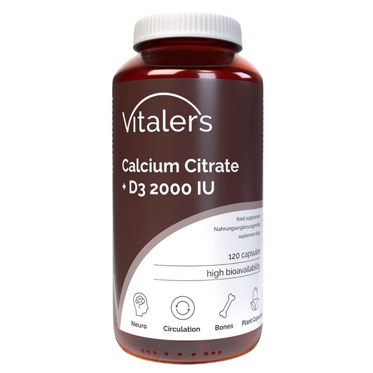 Vitaler's Calcium 120 mg + Vitamin D3 - 120 Capsules