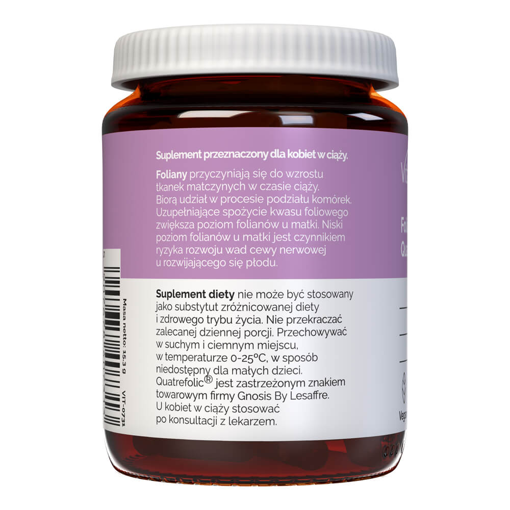 Vitaler's Folic Acid (Vitamin B9) 800 mcg - 60 Capsules