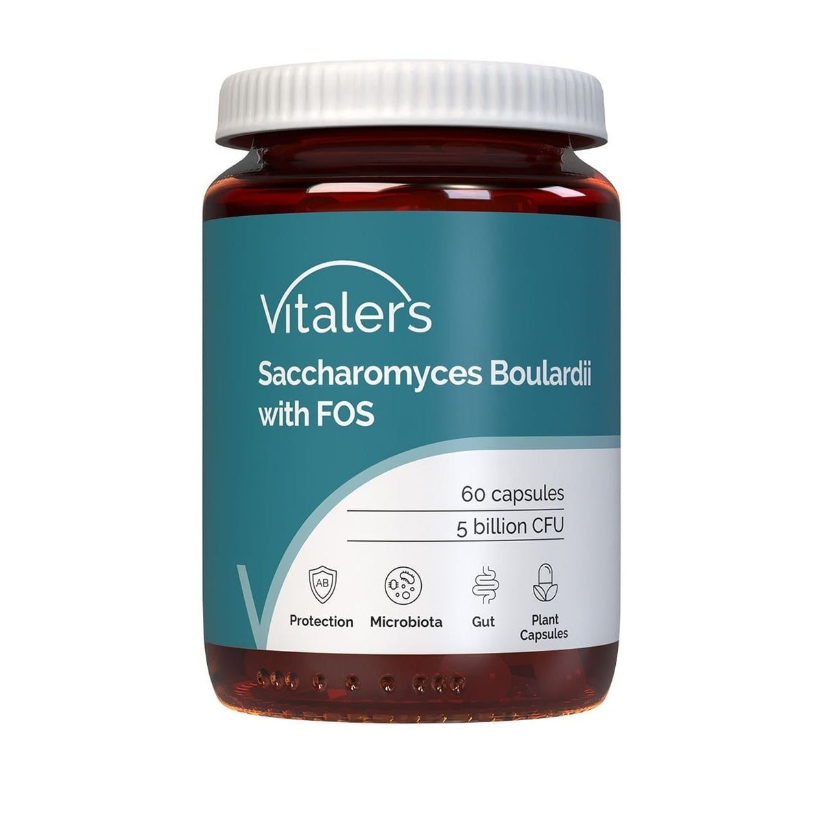 Vitaler's Saccharomyces Boulardii with FOS (Probiotic) - 60 Capsules