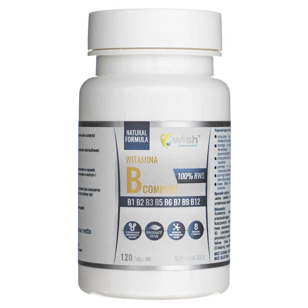 Complexe De Vitamines B Wish Pharmaceutical - Boîte De 120 Comprimés - Complément Alimentaire Neuf