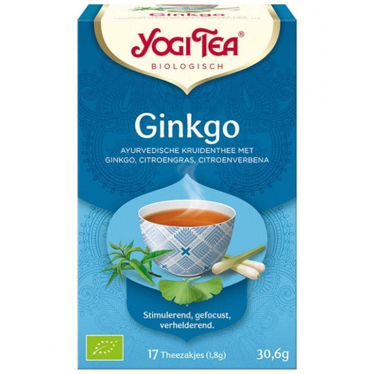 Yogi Tea Ginkgo Tea with Ginkgo, Lemongrass and Verbena - 17 Sachets