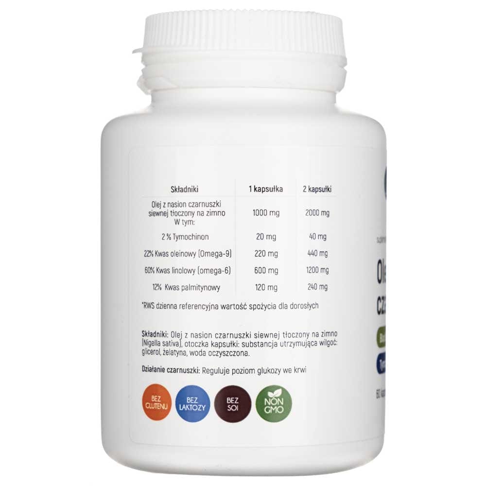 Aliness Black Cumin Seed Oil 2% 1000 mg - 60 Capsules