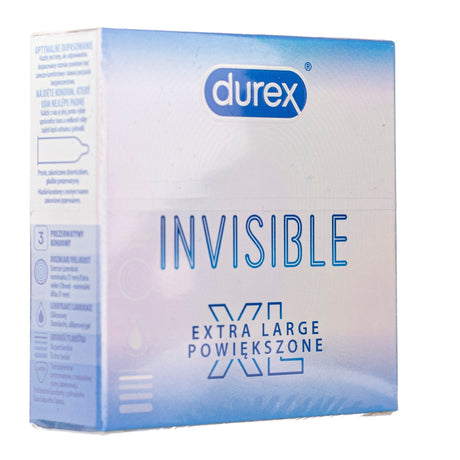 Durex Invisible XL Condoms - 3 pcs.