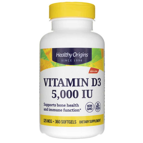 Healthy Origins Vitamin D3 5000 IU - 360 Softgels