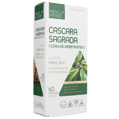 Medica Herbs Cascara Sagrada 300 mg - 60 Capsules