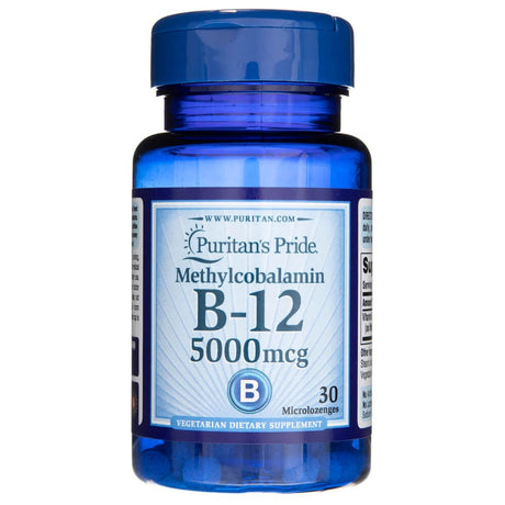 Puritan's Pride Methylcobalamin Vitamin B-12 5000 mcg - 30 Lozenges