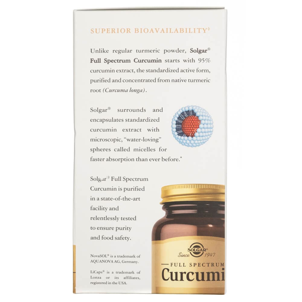Solgar Full Spcetrum Curcumin Liquid Extract - 90 Softgels