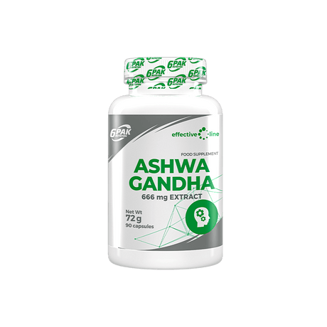 6PAK Ashwagandha 666 mg - 90 Capsules