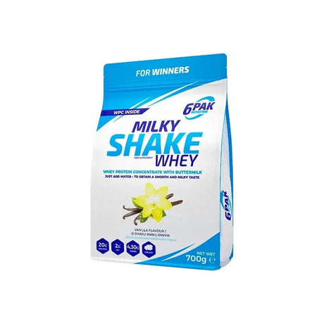 6PAK Nutrition Milky Shake Whey, Vanilla - 700 g