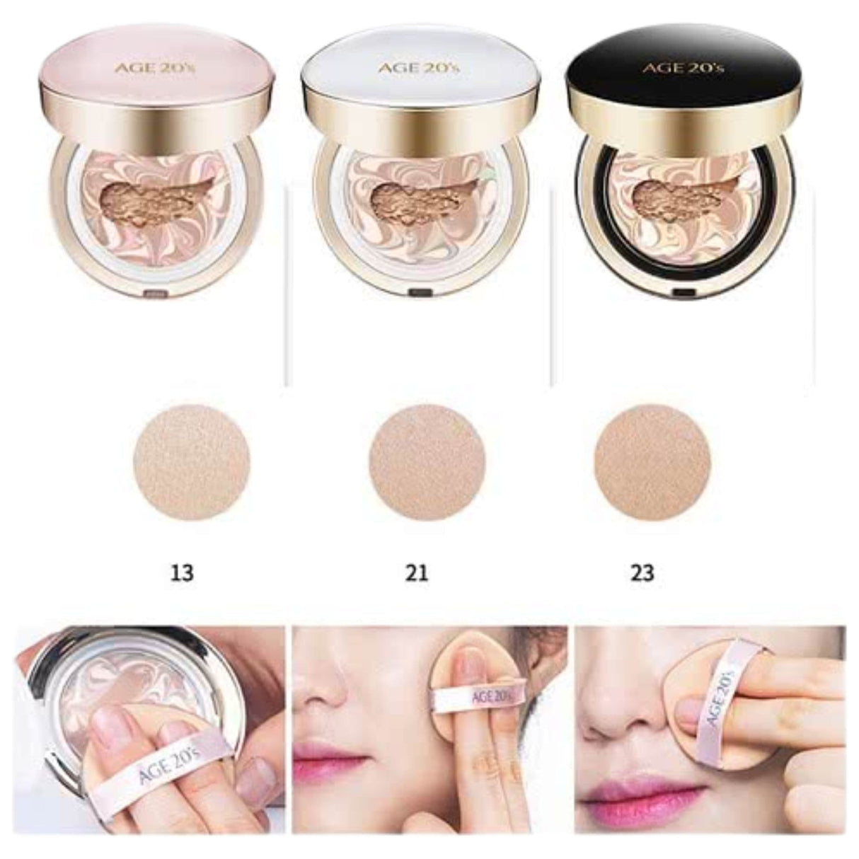Age 20's Makeup Compact Shade 21 Light Beige with SPF50+ Sunscreen