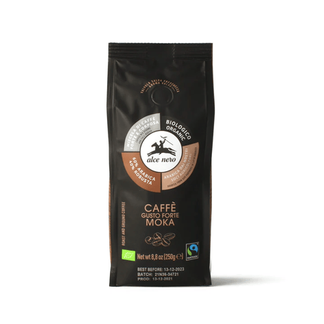 Alce Nero Organic Strong Mokka Coffee - 250 g