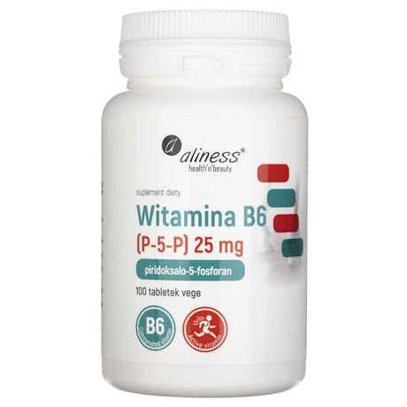 Aliness Vitamin B6 (P-5-P) 25 mg - 100 Tablets
