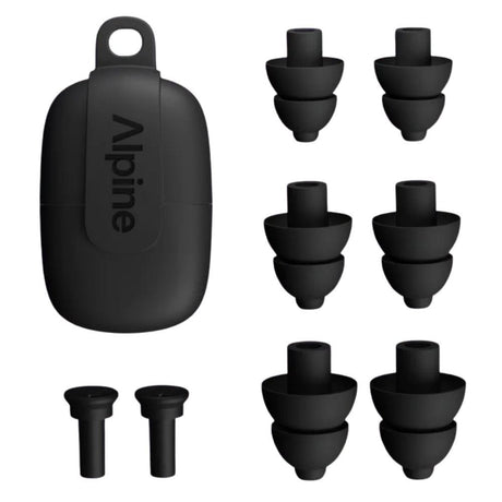 Alpine PartyPlug Multisize Earplugs - Black (3 Sizes)