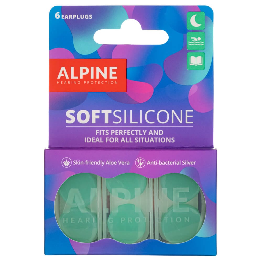Alpine SoftSilicone Universal Earplugs - 6 pieces