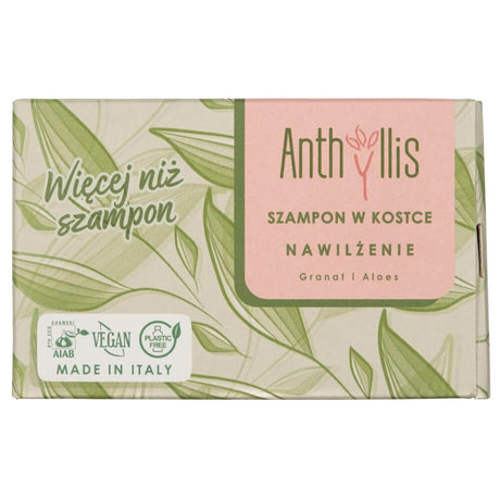 Anthyllis Moisturising Bar Shampoo, Pomegranate and Aloe Vera Extract - 80 g