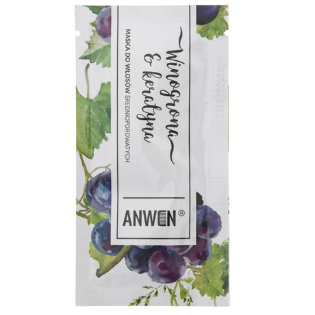 Anwen Mask for Medium-Coarse Hair in a Sachet Grapes and Keratin - 10 ml