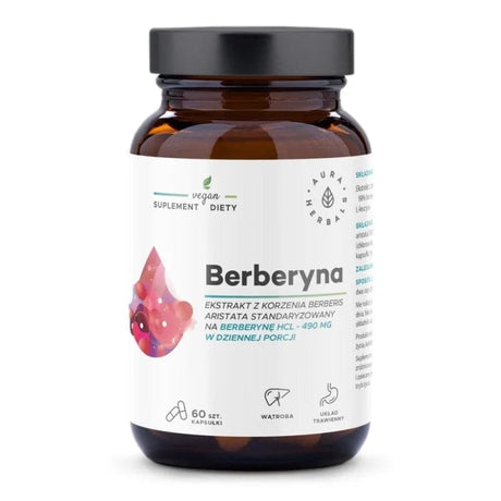 Aura Herbals Berberine (Berberis aristata) 500 mg - 60 Capsules