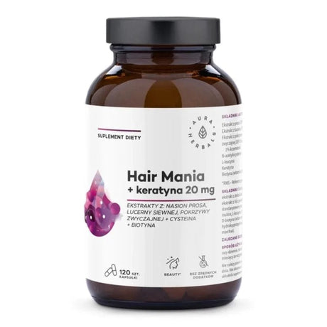 Aura Herbals Hair Mania + Keratin 20 mg - 120 Capsules