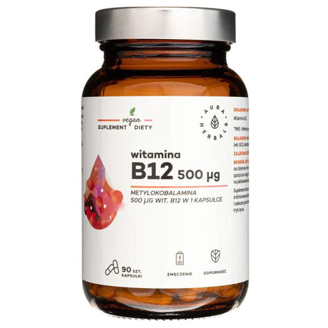 Aura Herbals Vitamin B12 Methylcobalamin 500 mcg - 90 Capsules