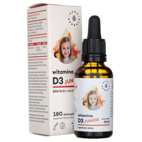 Aura Herbals Vitamin D3 Junior, drops 800 IU - 30 ml