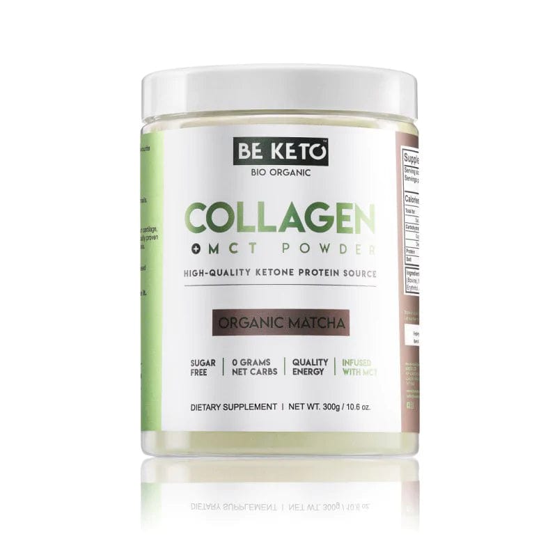 BeKeto Collagen MCT Powder, Organic Matcha - 300 g