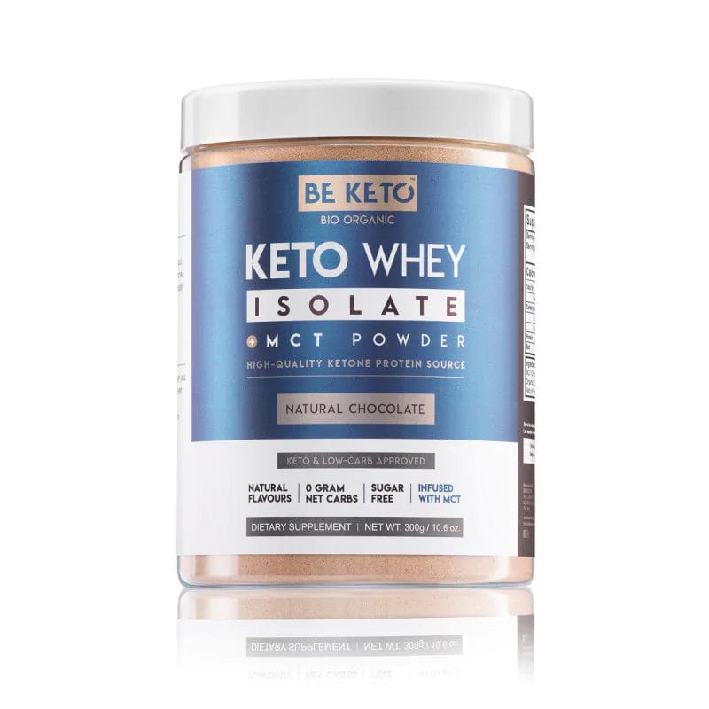 BeKeto Keto Whey Isolate MCT Powder, Natural Chocolate - 300 g