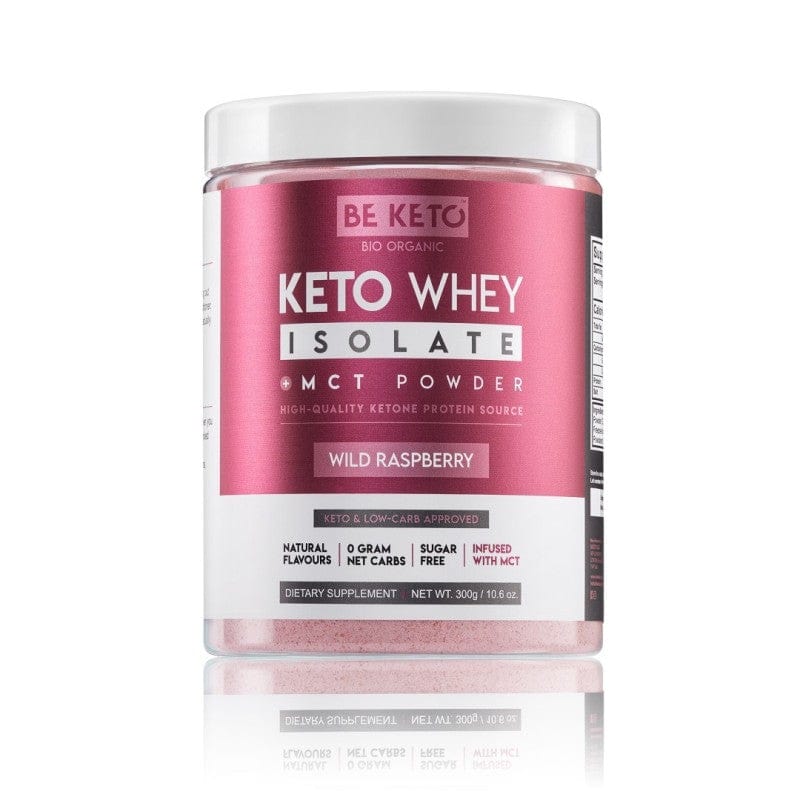 BeKeto Keto Whey Isolate MCT Powder, Wild Raspberry - 300 g