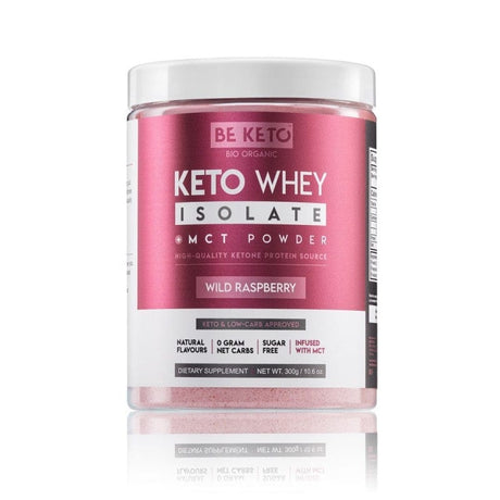 BeKeto Keto Whey Isolate MCT Powder, Wild Raspberry - 300 g