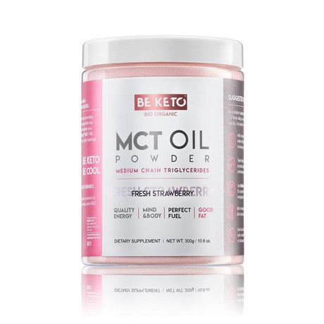 BeKeto MCT Oil Powder, Fresh Strawberry - 300 g